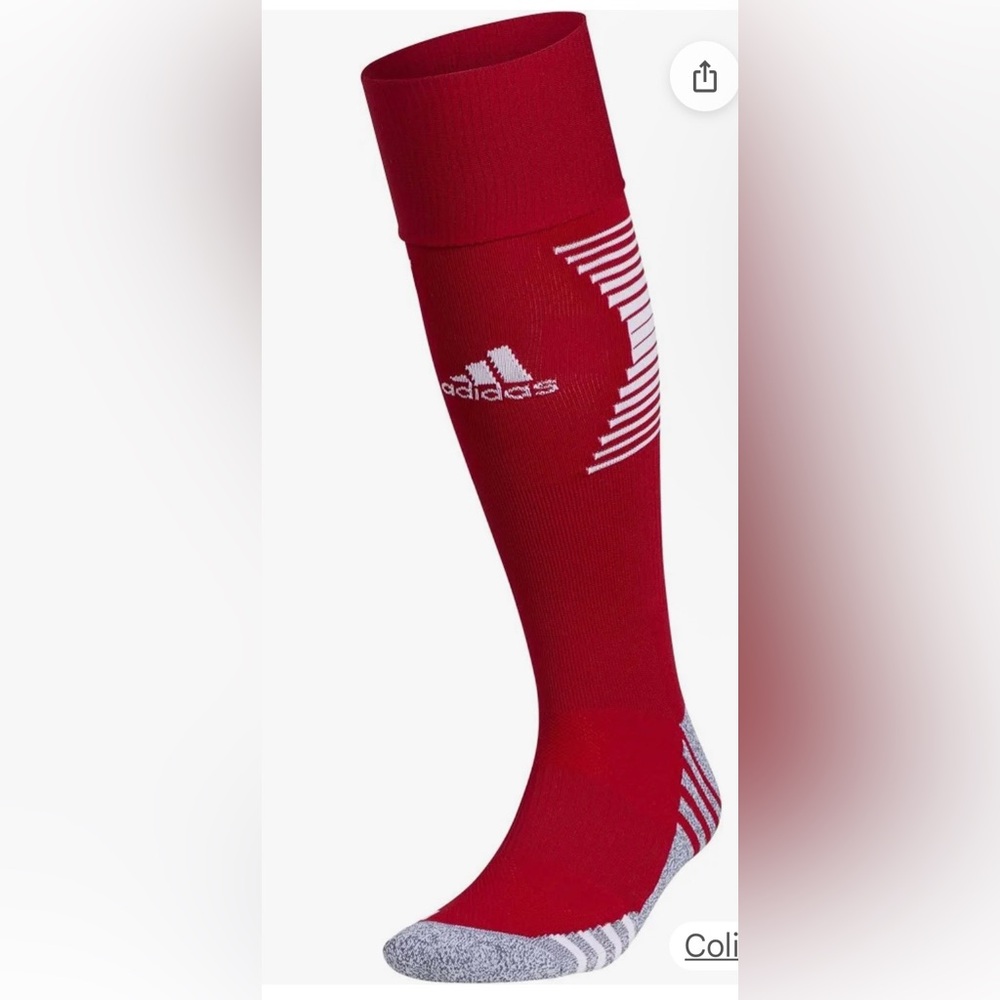 Adidas Red and White Soccer team speed Socks